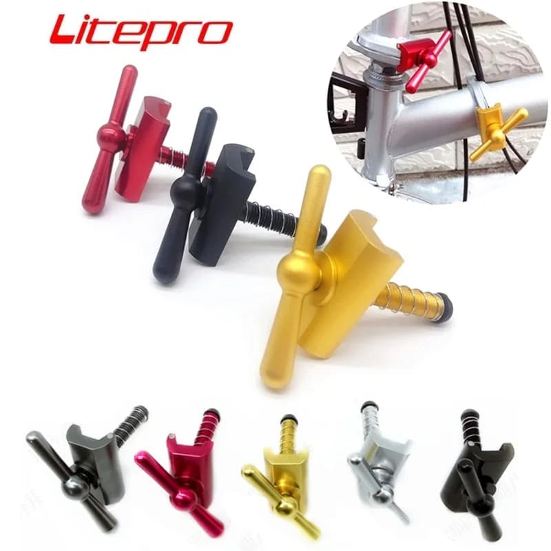 Litepro-Pince de charnière de cadre de vélo pour Bromsilice, tige de vélo pliante, clip de cadre, bouton de construction de verrouillage, fermoir à charnière Fiosphréinitialisation
