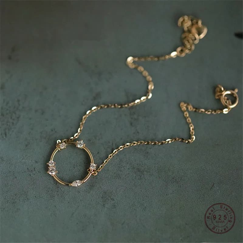 Bracelet en argent Sterling 925 français Simple et rond Pavé pour femmes, bijoux de luxe léger, accessoires de fête, cadeau