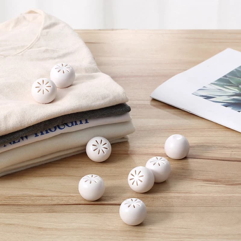 Boîte à boules de camphre 8 pièces/ensemble, garde-robe, Anti-moisissure et pilules d'insectes, déodorant aromatique, boule d'hygiène domestique, boîte Anti- cafards