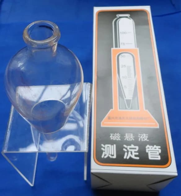 MaMagnetic Test de particules Tube de mesure de concentration de suspension magnétique, 100 ml, avec base