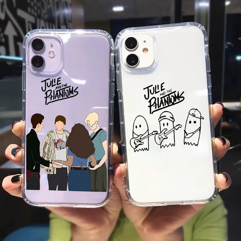 Coque antichoc douce et transparente Julie and The Phantoms pour iPhone, compatible aux modèles 12 11 Pro Max Poly X XS 6 7 8 Plus 13
