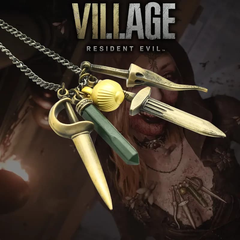 Pré-vente accessoires exotiques Bela Cassandra Daniela Lady Dimitrescu Cosplay Moth Lady Vampire Witch collier en métal