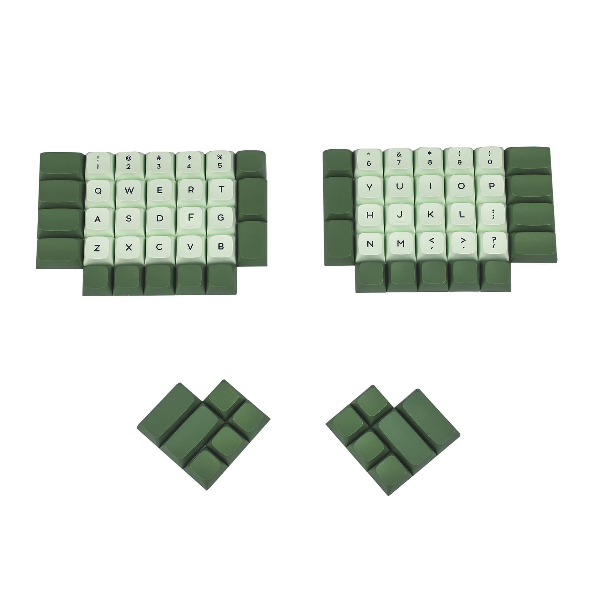 YMDK ZDA – jeu de capuchons de touches en forme de boule, PBT épais, Matcha, vierges et par sublimation de colorant, pour Ergo Ergodox Lily58 Planck Preonic