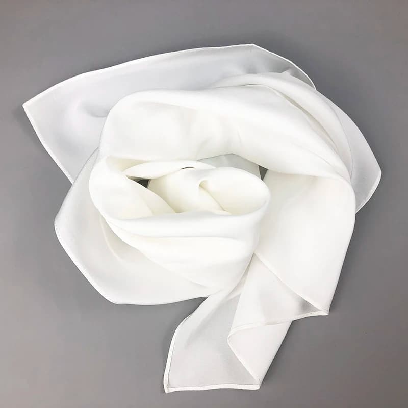 Group écharpe injplanchers f pour femme, châles à col carré pour femme, bandana en pansement uni blanc, bandeau pour cheveux, écharpe foulard, hijabs pour peinture à la main, 2021