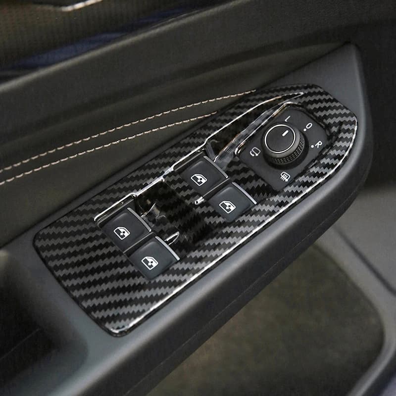 Autocollant de panneau d'accoudoir de porte, bouton de levage de vitre de voiture, garniture de commutateur, accessoires pour VW Golf 8 MK8 2020 2021 2022 2023