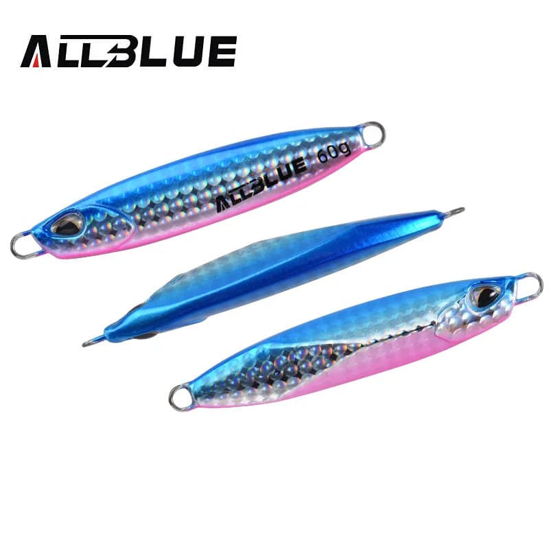 ALLBLUE DRAGER Force Metal Jigging Spoon 60g 80g 100g Leurre Artificiel pour Pêche au Jigging Lent en Haute Mer, Matériel de Pêche Ultra-Résistant