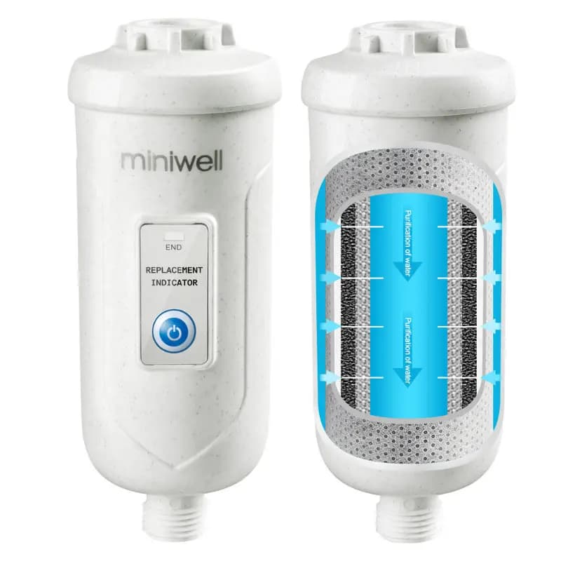Filtre de douche revitalisant à haut rendement Miniwell – réduit les démangeaisons sèches, les pellicules, l'eczéma et améliore dramatiquement le condition