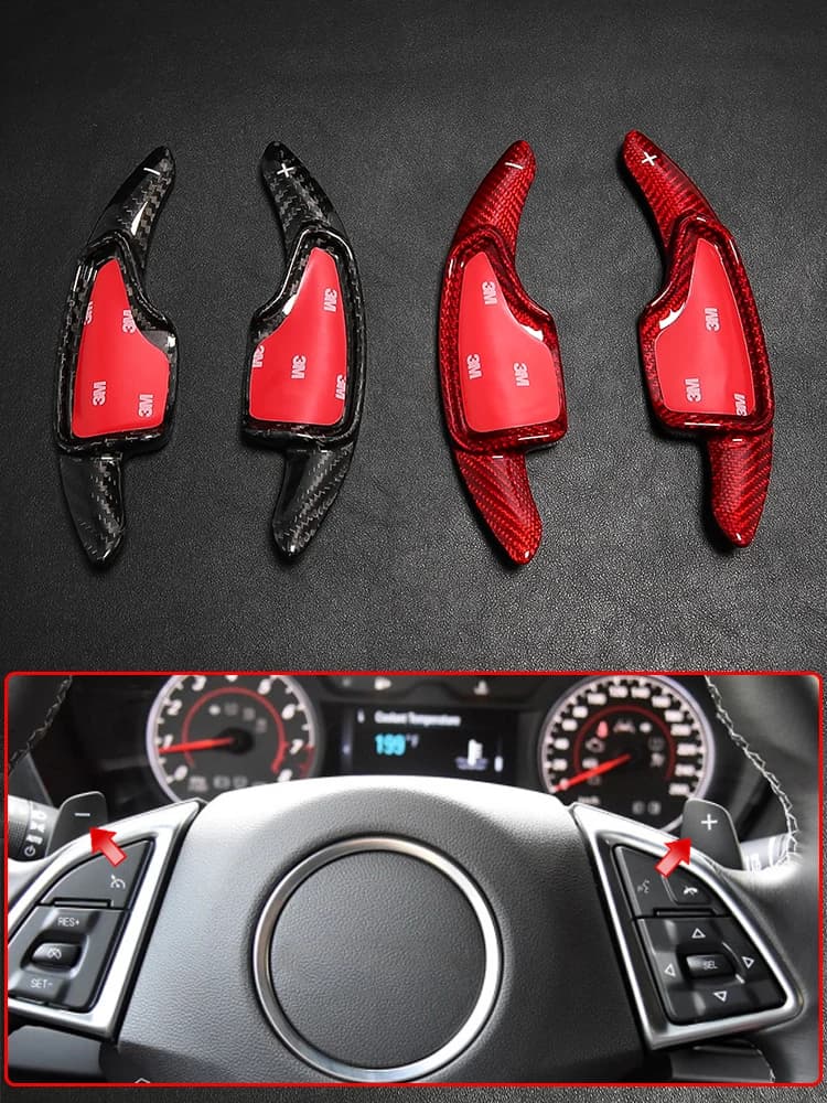 Palettes de manette de vitesse de volant de voiture convertible, garniture d'extension pour oral y Camaro, ZL1, LT1, RS, SS, 2016-2021, Corvette C7, 2015-2019