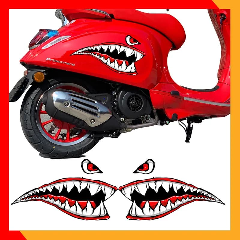 Autocollants réfléchissants pour accessoires de moto, autocollants requin pour Primavera 150 SPRINT 150 GTS 300 ie LXV 125 GTV