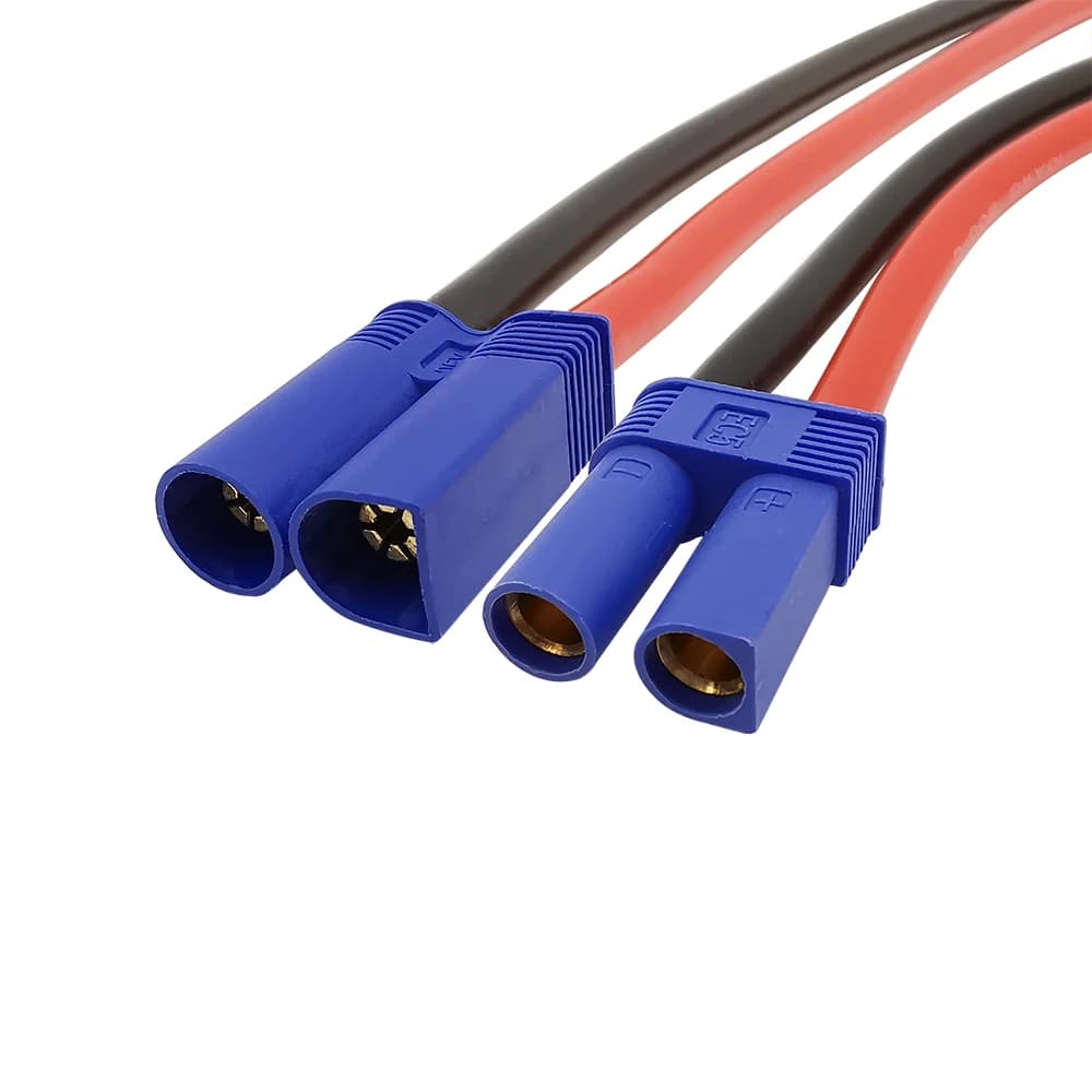 Fil de Silicone EC5 mâle femelle 10awg, câble de prise en queue de cochon pour batterie RC, jouets FPV voiture bateau 10cm 15cm 30cm 50cm