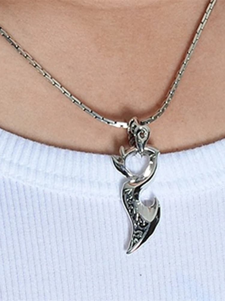 Collier pendentif Dragon rétro pour hommes, chaîne en argent 925, accessoires ras du cou, meilleur cadeau d'anniversaire pour garçon