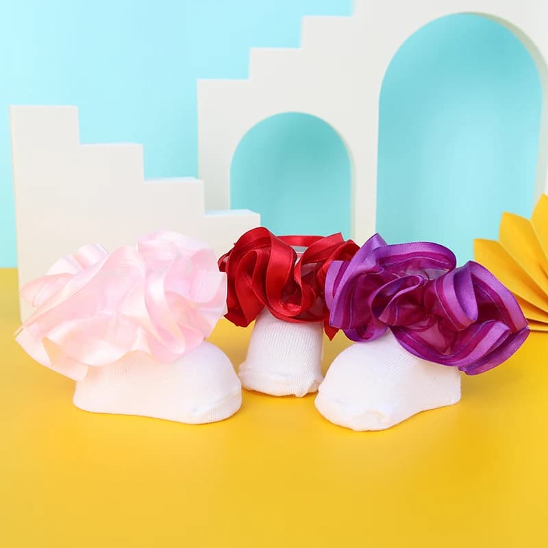 Chaussettes courtes en dentelle pour filles, chaussettes courtes de princesse à volants, robe de princesse en dentelle pour nouveau-nés/bébés/tout-petits/petites gir