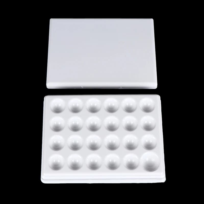 Laboratoire dentaire 24 fentes Palette en plastique plaque d'arrosage plaque de mélange outil de mélange