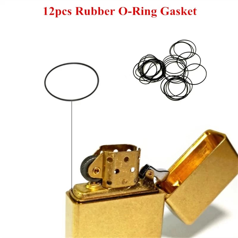 12 pièces, joints toriques en caoutchouc étanches pour briquet Zorro 912, accessoires de réparation et d’amélioration pour briquet à essence ZORRO, comprenant le boîtier et les éléments de meulage.