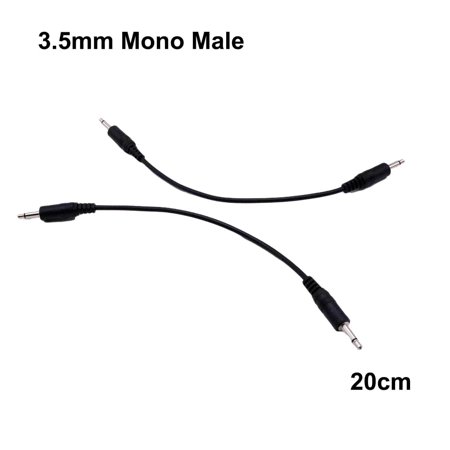 2 pièces 3.5mm 1/8 "TS mâle Mini prise vers mâle mononaural Mono câble Audio 20cm 12V déclencheur IR capteur infrarouge récepteur Extender