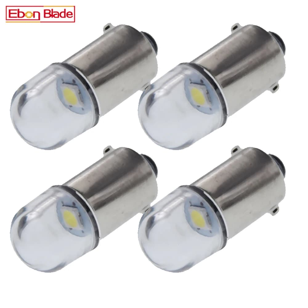 Ampoule LED BA9S T4W BAX9S H6W BAY9S H21W, 6V 12V, dôme intérieur de voiture, lumière de coffre, lampe Parker latérale de moto, chaud/blanc, 4 pièces