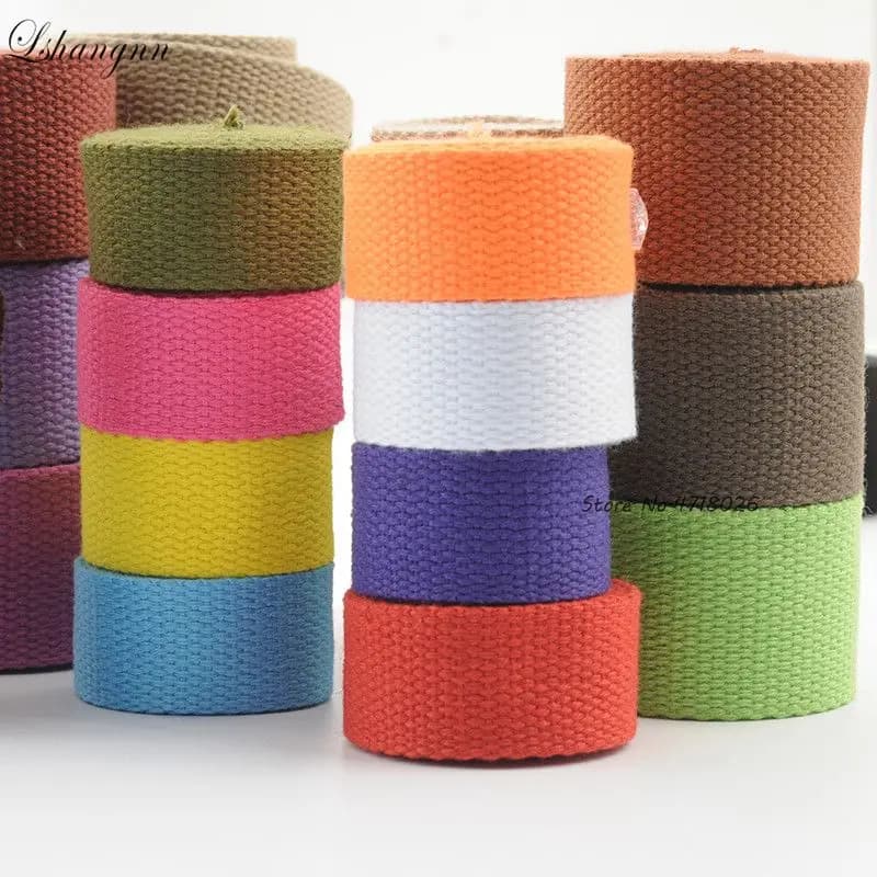 Ruban en Toile de Coton de 5 Mètres, 25/30/38mm, Accessoires de Sac à Dos, Pièces de Bricolage Artisanal pour la Maison