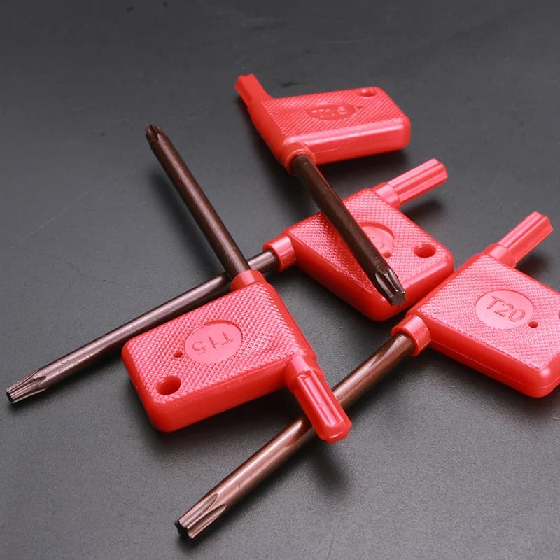 Clés à vis T5 T6 T7 T8 T9 T10 T15 T20, clés drapeau rouge, clés de clubs, clé à molette, clé hexagonale pour pièces de machines CNC