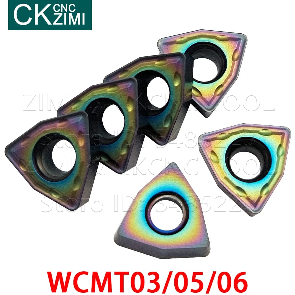 Inserts en carbure, outil de tournage CNC WCMT050308 ZM1135, jet d'eau rapide, foret en U