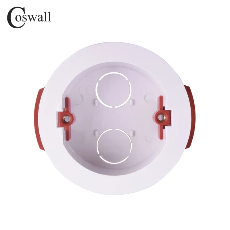 Boîte de doublure sèche ronde Coswall pour panneaux de plâtre/cloisons sèches/plaquettes de plâtre, Distance d'installation 50mm, profondeur 32mm