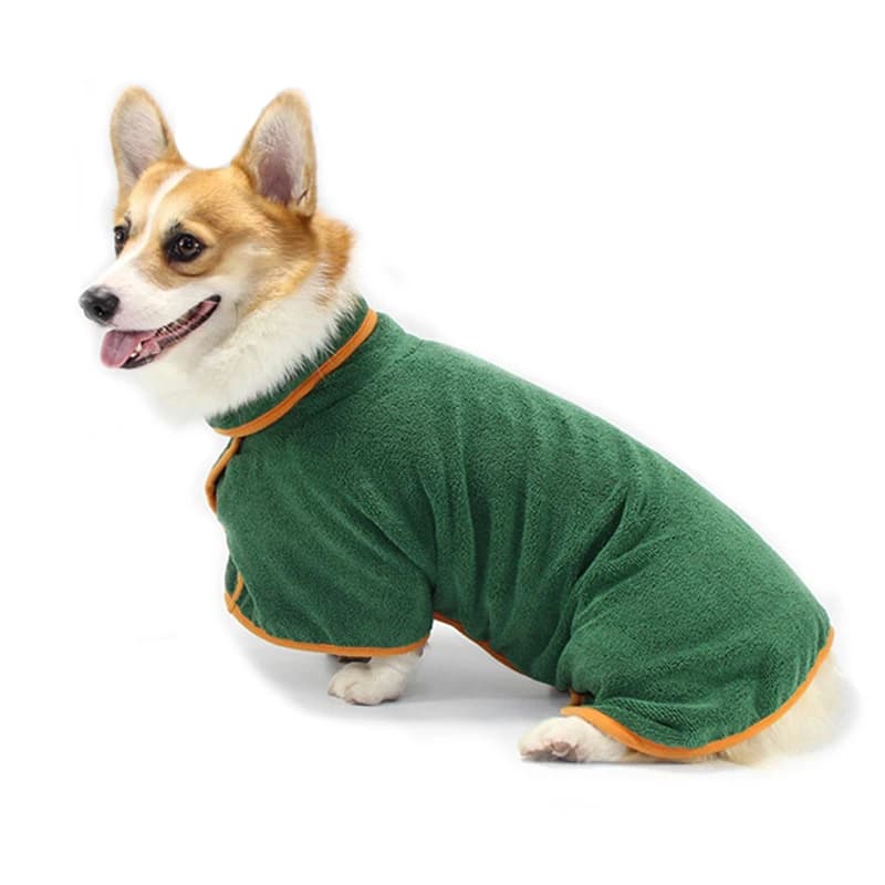 Peignoir pour chien, Super absorbant et à séchage rapide, serviette de bain pour animaux de compagnie, doux et chaud, chiot, manteau de séchage réglable, poitrine