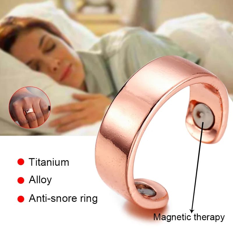 Dispositif anti-ronflement et apnée du sommeil, anneau de pressothérapie anti-ronflement, traitement par réflexologie, favorise un meilleur sommeil, cadeau de Noël.