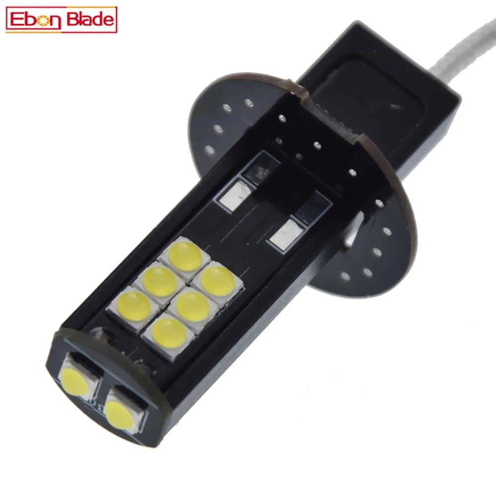 Ampoule LED H3 3030 14SMD blanche 6000K pour voiture, antibrouillard automatique DRL, lampe de conduite ou de poche, lampe frontale de phare PK22S 6 V 6 Volt DC, 1 pièce