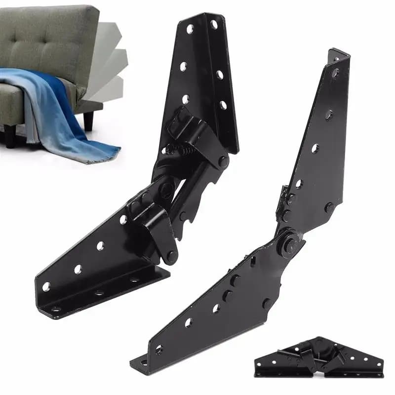 2 pièces Charnière réglable pour meubles, lit pliant, canapé relax, avec mécanisme d'angle à 3 positions et verrouillage automatique, quincaillerie