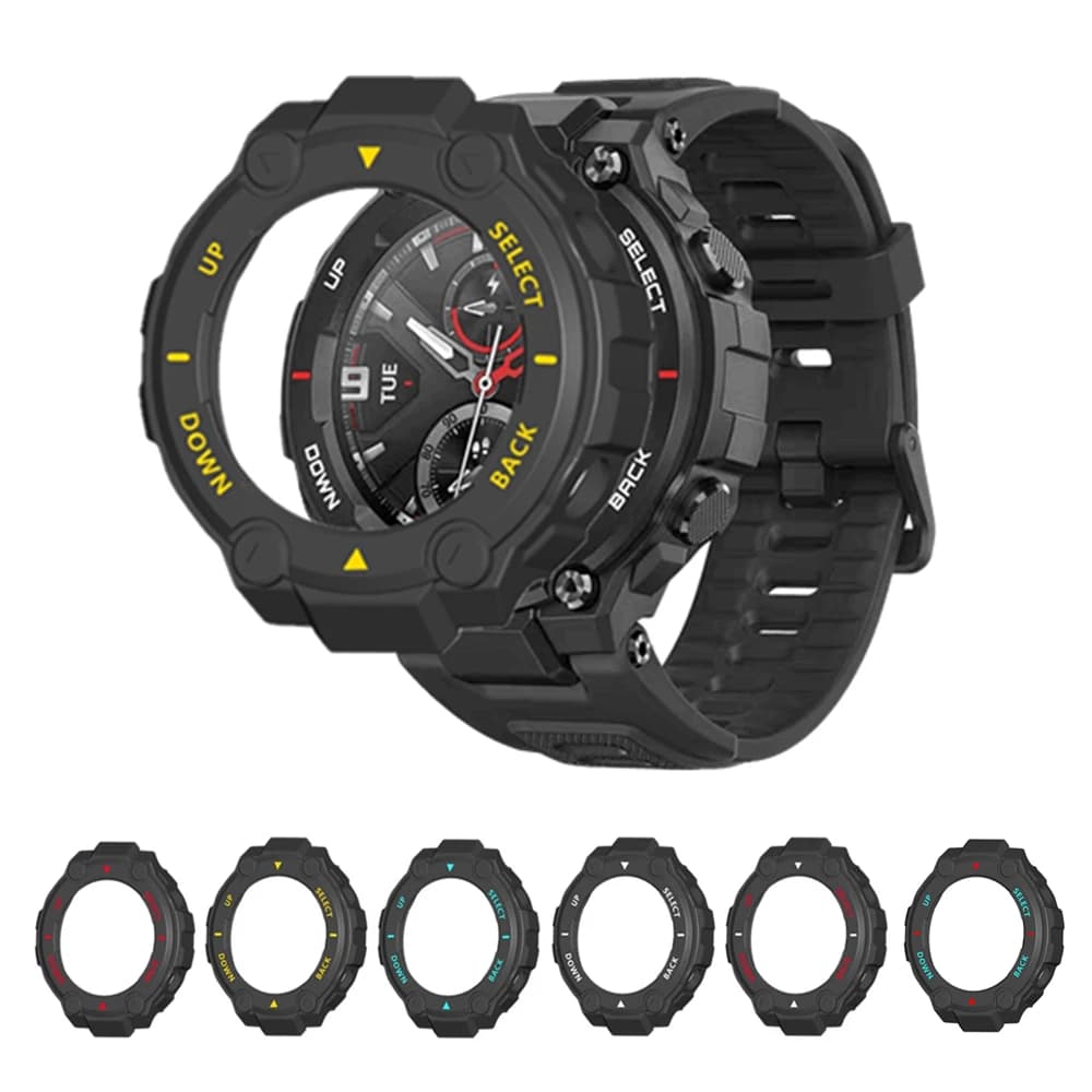 Juste de protection en TPU souple pour Huami Amazfit T Rex Pro, coque de protection pare-chocs, housse de cadre de montre
