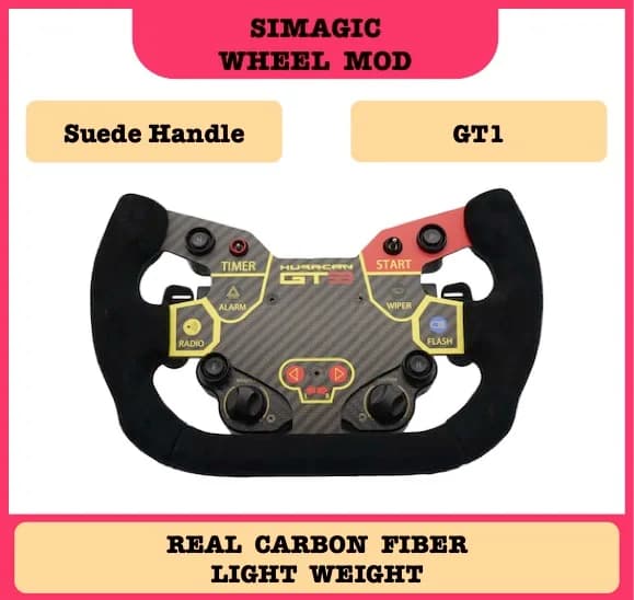 SIMPUSH bricolage course jeu fibre de carbone Sim roue MOD sim course SIMRACING pour Simagic Huracan gt3 F1
