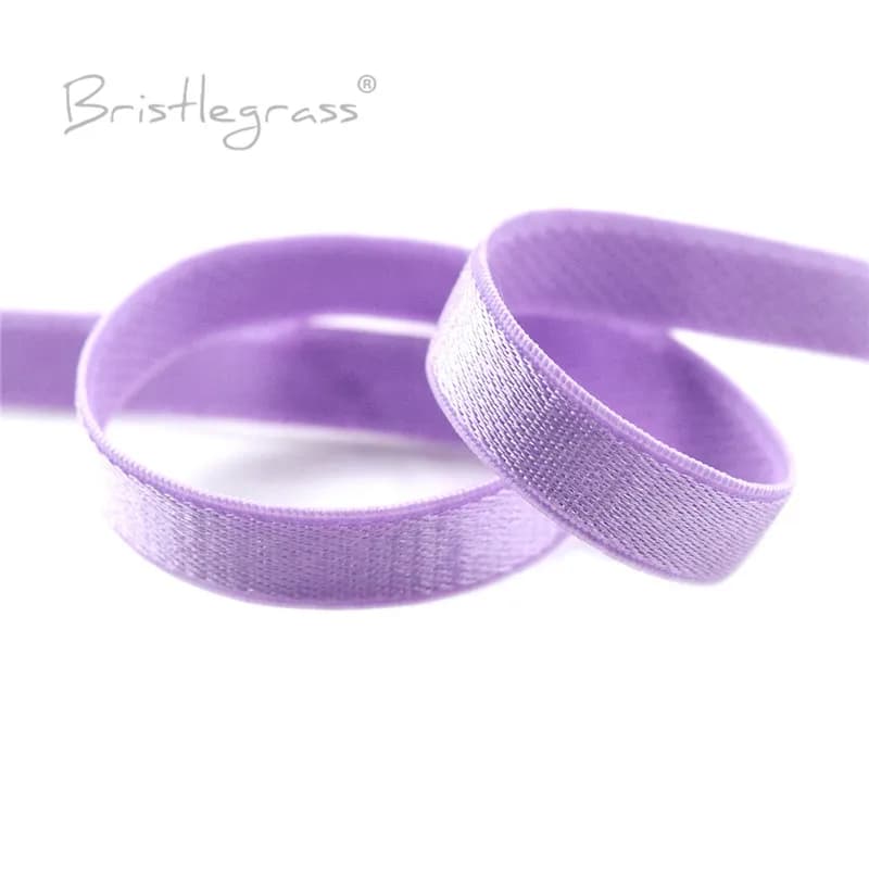 BRISTLEGRASS 2 5 10 50 100 Yard 3/8 "10mm brillant soutien-gorge sangle élastiques Spandex Satin bande Nylon épaule bande Lingerie couture garniture