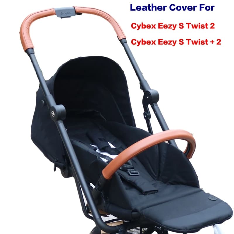 Juste d'accoudoir en cuir PU pour Cybex Eezy S Twist 2, Eezy S Twist + 2, housse de poignée de landau de poussette, accessoires de poussette