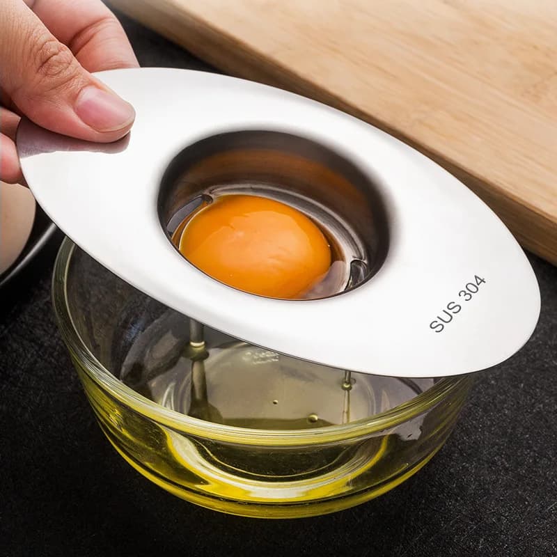Outils de séparation de blanc d'œuf en acier inoxydable, Gadgets de filtre de jaune d'œuf, accessoires de cuisine, entonnoir de séparation, cuillère, outil de séparation d'œufs