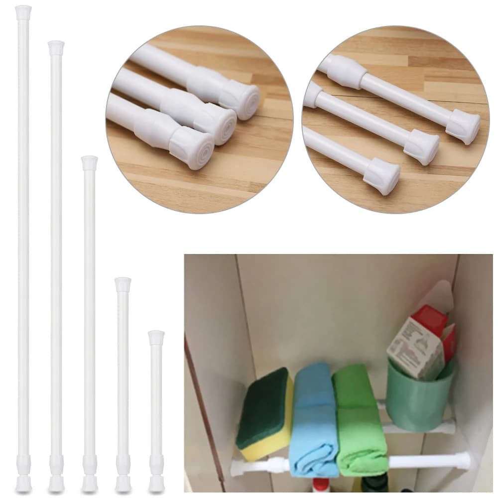 Poteau télescopique réglable pour rideau, bâtons extensibles, tiges de confrontation polyvalentes, cintre chargé, HOProduct