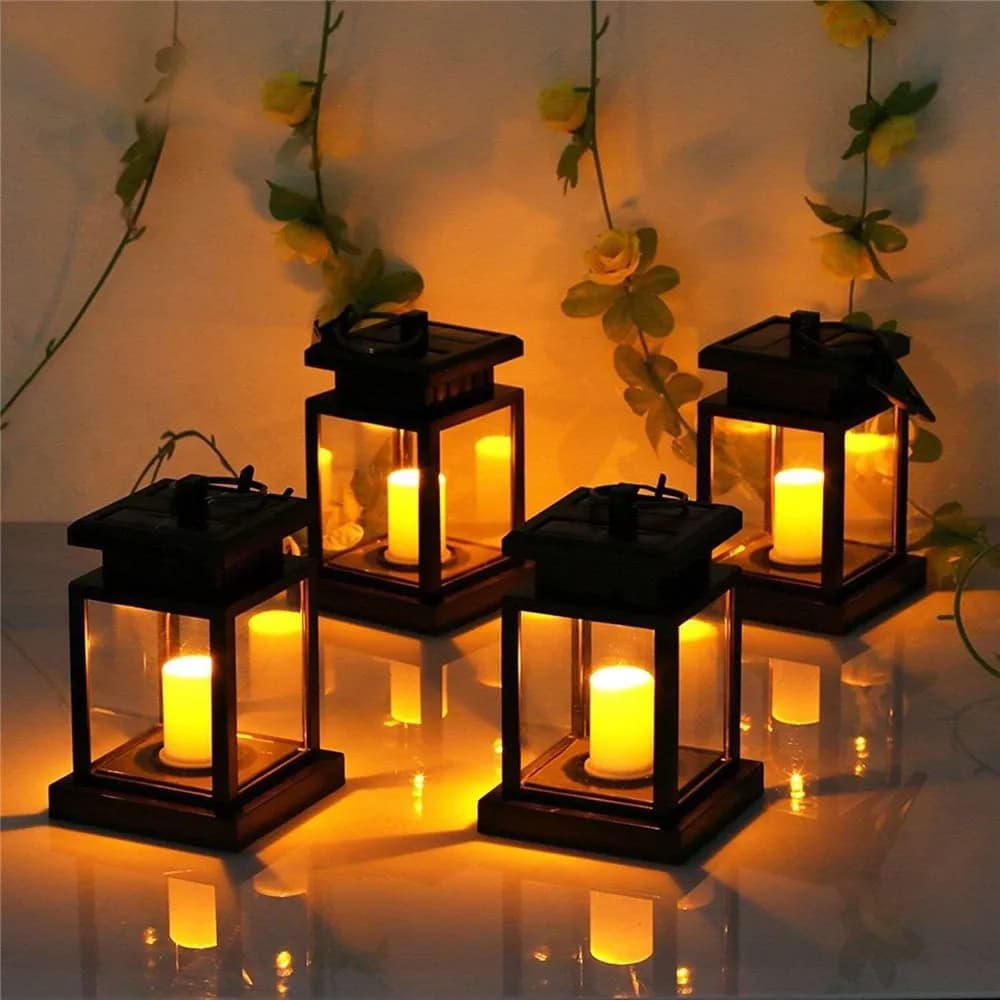 Lanterne solaire suspendue à LED, imperméable, éclairage d'extérieur, luminaire décoratif, idéal pour un jardin, une fête de noël