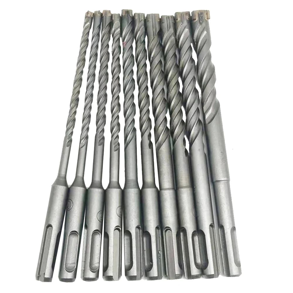 1 Ensemble de forets SDS Plus 160 mm avec 4 pointes croisées en carbure YG8, pour marteau électrique, kit de forets à pointe plate pour maçonnerie