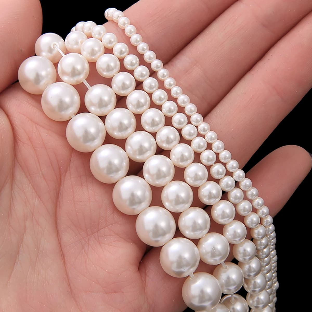Perles Rondes en Verre de Haute Qualité AAA, 3/4/6/8/10mm, pour Bricolage, Bracelet, Boucles d'Oreilles, Collier, Bijoux, Vêtement Exécutif