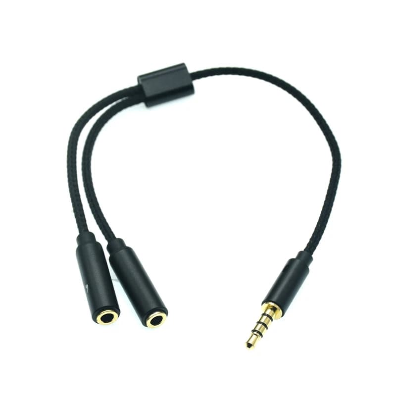 Câble séparateur Audio 3.5mm pour prise d'ordinateur 3.5mm 1 mâle à 2 femelles, séparateur en Y, câble AUX, adaptateur séparateur de casque 25cm