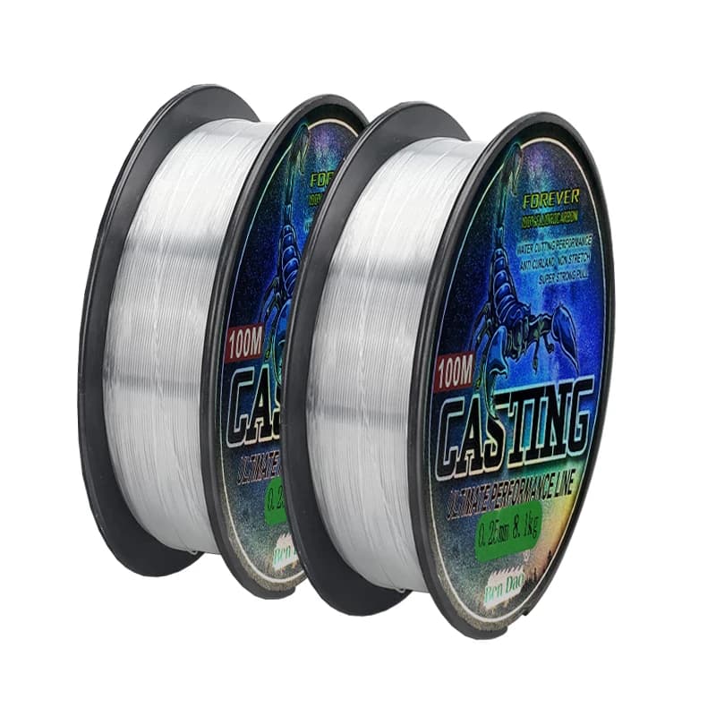 Ligne de pêche en nylon super résistante de 100 m, monofilament, revêtement fluorocarbone, ligne de lancer pour la pêche à la carpe, accessoires de pêche, 0,14 mm-0,70 mm