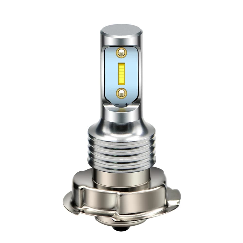 RUIANDSION 1 pièces P26S P45T H4 Moto remplacement LED lumières 1000LM Fit Scooter cyclomoteur phare Moto antibrouillard phares 10V-30V 12V 24V