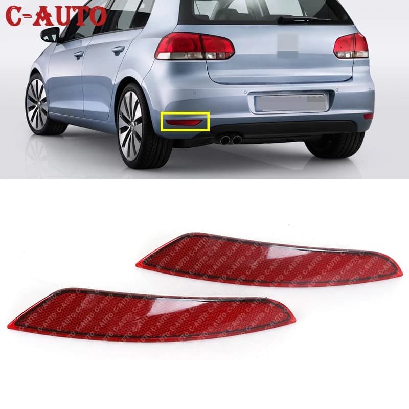 Lampes de réflecteur de pare-chocs arrière de voiture, Volkswagen Golf 6, 2009, 2010, 2011, 2012, 2013, style de voiture, feu arrière sans ampoules