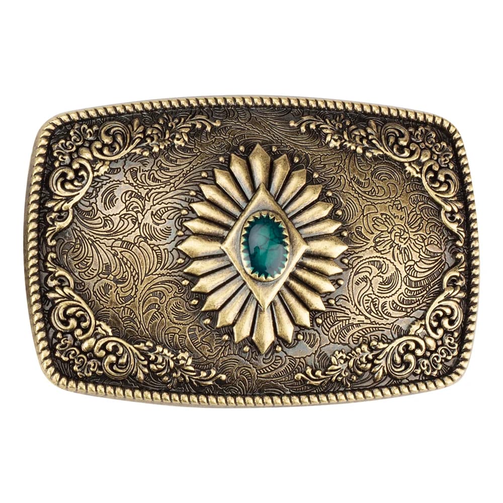 Boucle de ceinture en Bronze saphir bleu, motif décoratif exquis pour hommes Cowboy grand