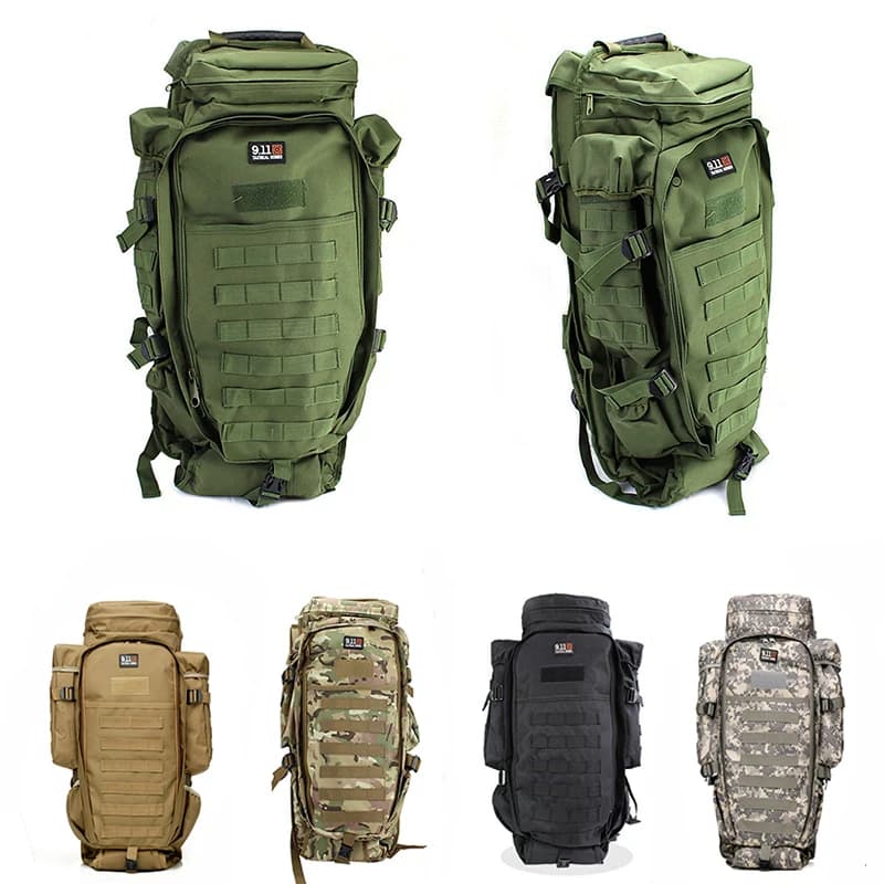 Sac à dos militaire étanche en nylon pour fusil DulMolle, sac à dos de chasse en plein air, escalade, voyage, camping, randonnée, sac d'assaut, 60L