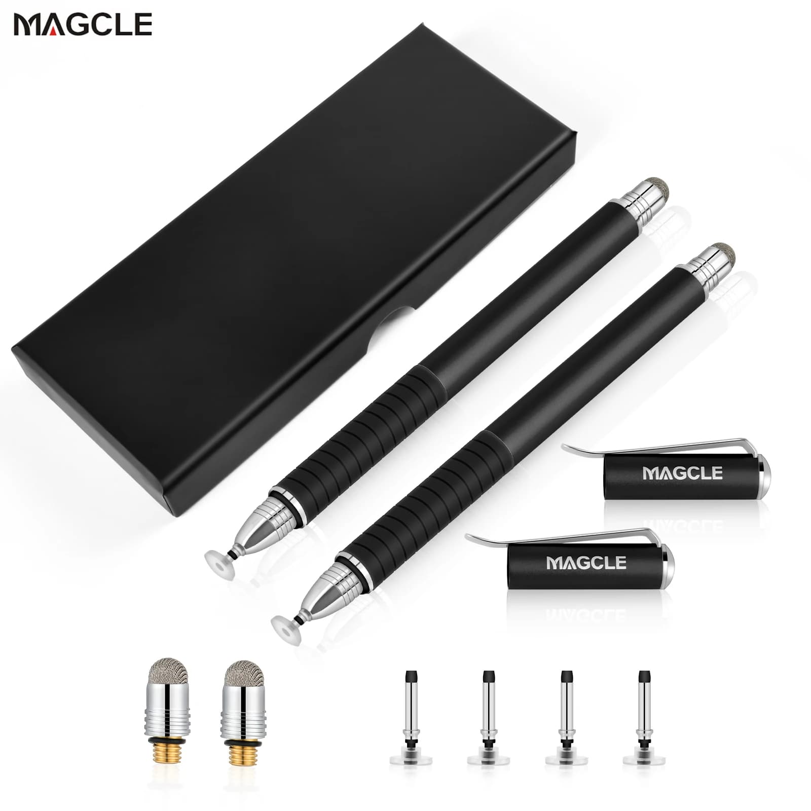 Stylet tactile universel 2 en 1, pour Apple, Ipad, tablette, téléphone intelligent, Samsung, pointe en Fiber de maille, stylos pour écran capacitif