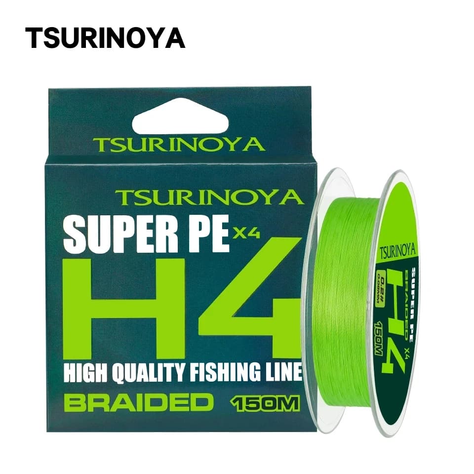 TSURINOYA H4 4-8lb 150m 4 tissages PE ligne de pêche jeu léger jeu de truite longue coulée 4 brins tressé ligne Multifilament lisse