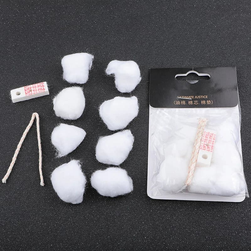 Mèches en coton absorbant l'huile, coton non tissé, base en caoutchouc pour briquets Zippo Zorro – Pièces de rechange universelles pour briquets à gaz