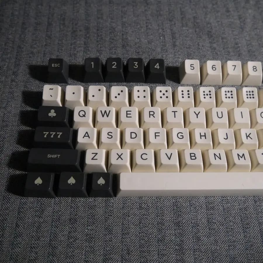 Jeu de capuchons de clavier en plastique abs, pour clavier mécanique, beige, gris, cyan gh60, xd64, xd84, xd96, 87, 104