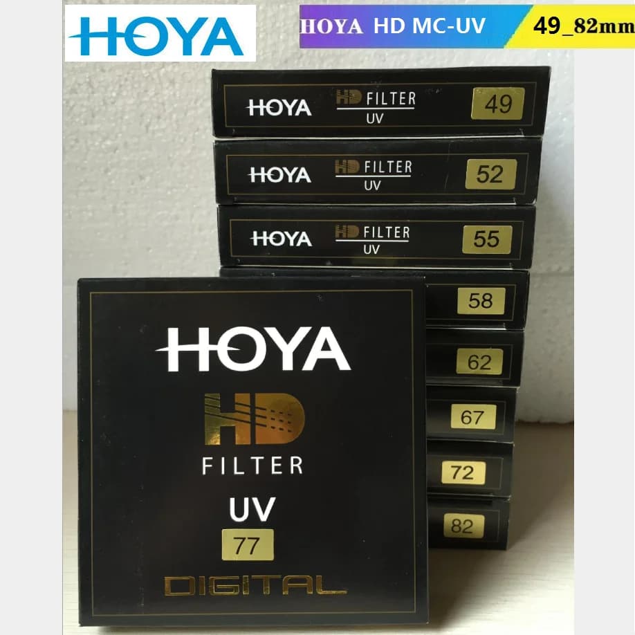 HOYA HD UV d'origine 49mm_52_55_58_62_67_72_77_82mm filtre Ultra numérique multicouche trempé pour objectif d'appareil photo Nikon Canon Sony