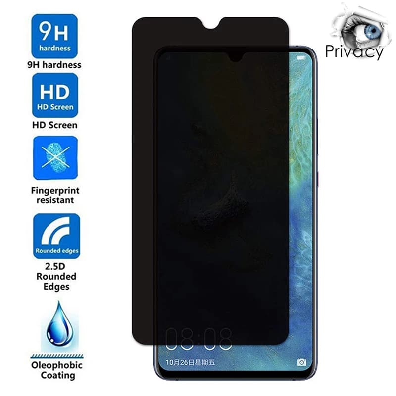 Verre trempé de protection Anti-espion pour Huawei P20 P40 Lite E 5G P30 Pro protecteur d'écran de confidentialité pour Huawei P10 Plus films verre