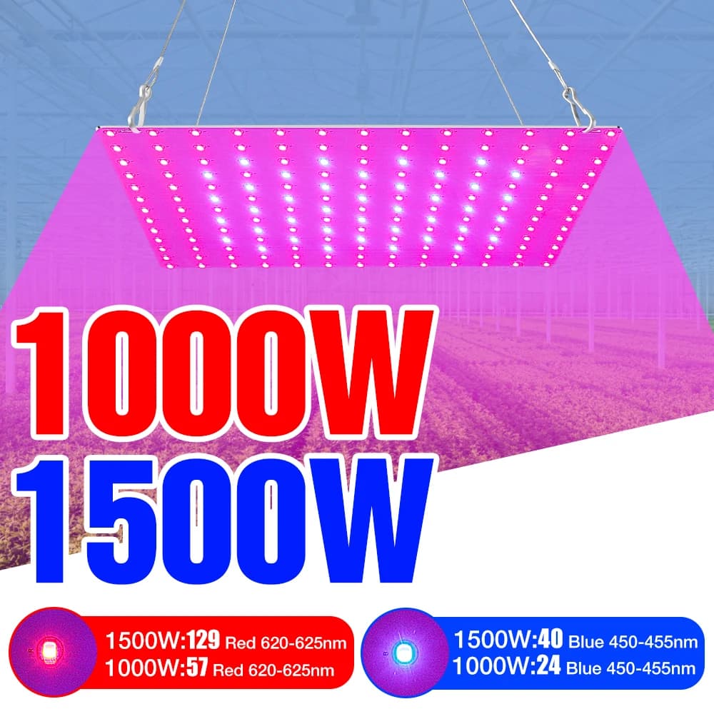 Lampe de croissance de plantes LED à spectre complet, 220V, 1000W, phytolampes pour semis, planche quantique, 1500W, lampes Fito, culture hydroponique, boîte de tente